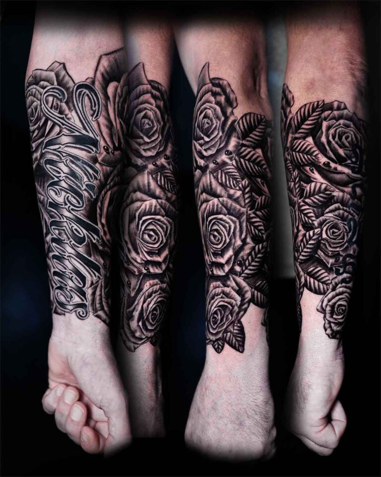 rose-tattoo-skrift-tatovering